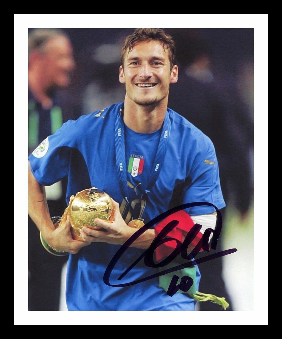 Francesco Totti - Italy - 2006 World Cup Autographed Signed & Framed Photo Poster painting