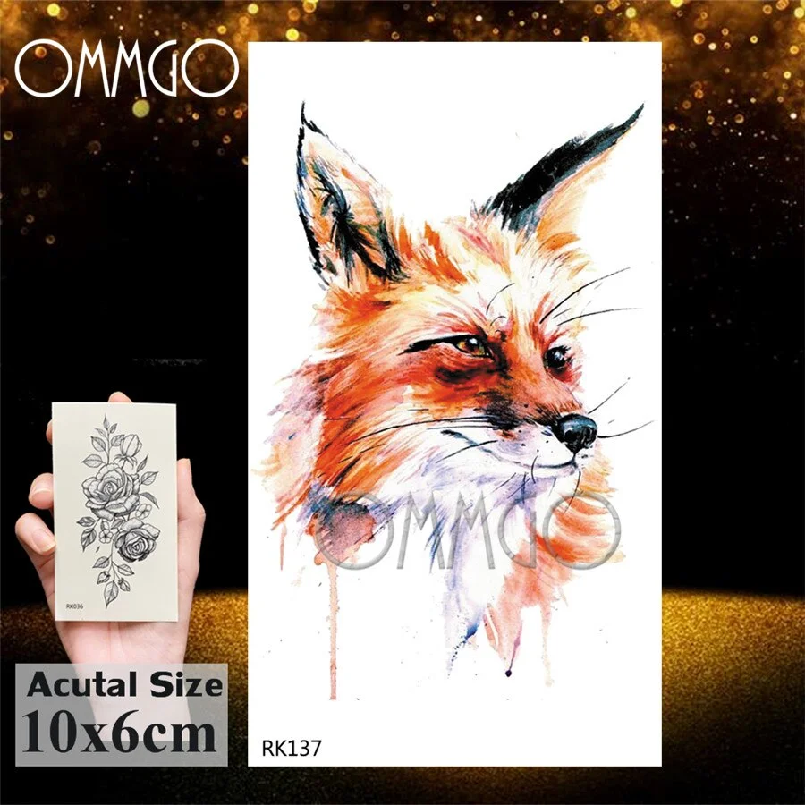 Sdrawing Doodle Tiger Flash Geometric Temporary Tattoos Sticker Diamond Fake Tatoos For Kids Boys Custom Tattoo Body Art