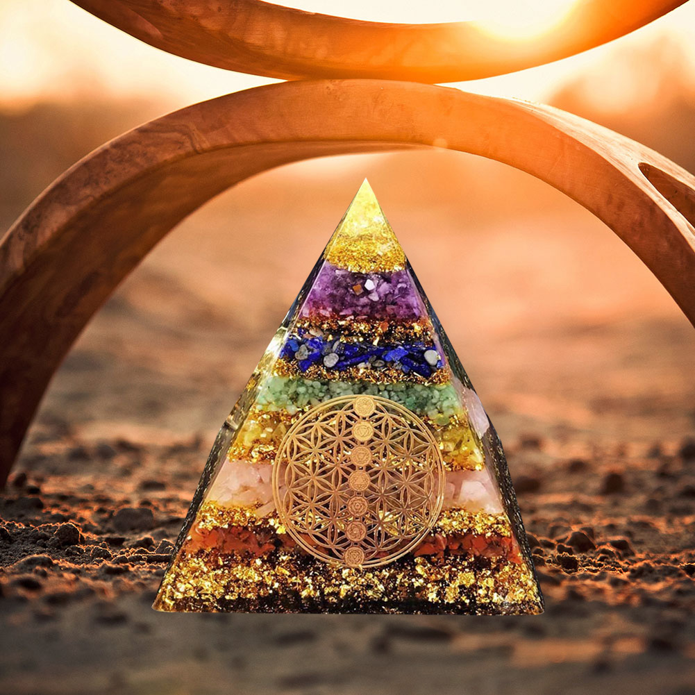 

5cm Natural Orgonite Pyramid Chakra, 501 Original