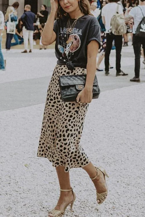 Street Fever Leopard Print Skirt