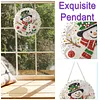 Christmas Snowman 2D Flat DIY Diamond Painting Pendant 9.84x9.84in