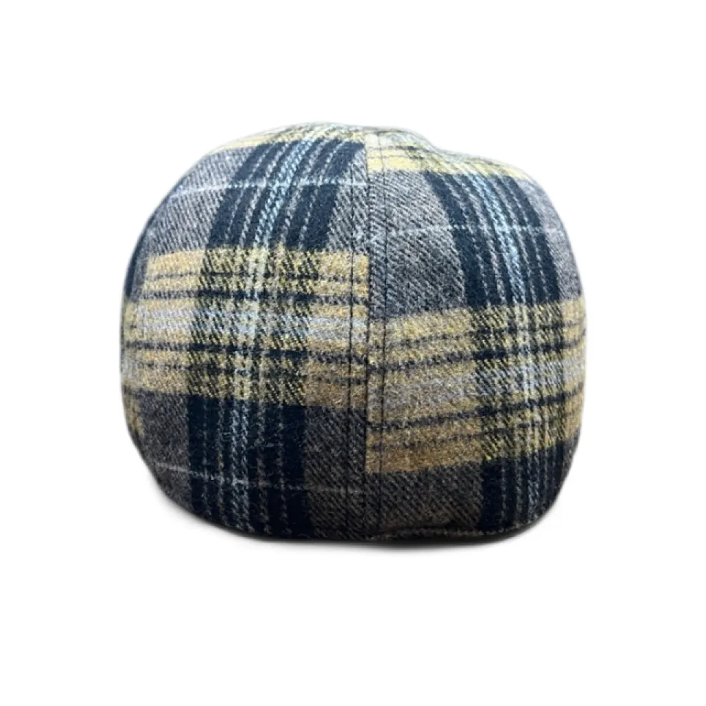 Hatsfashion-The Bruin Peaky   Cap - Gold and Black Plaid