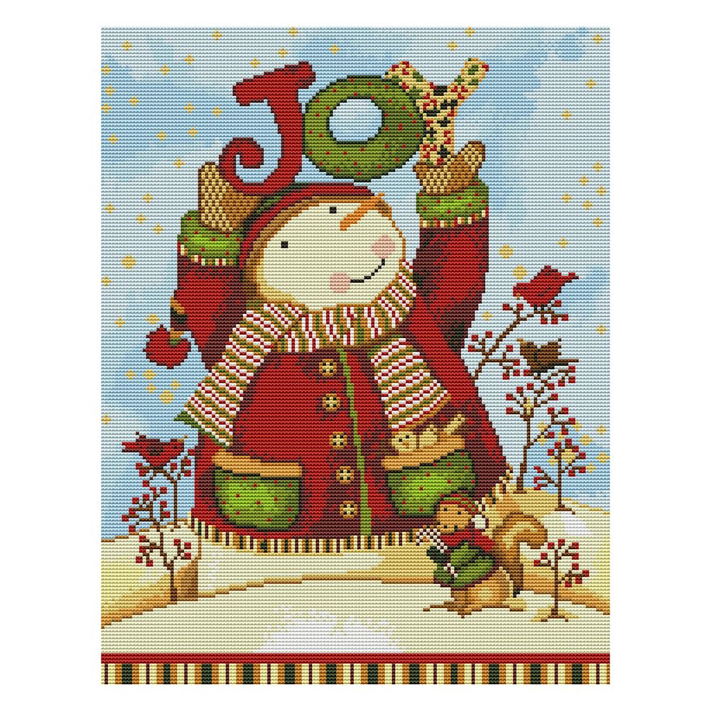 

Toy Snowman - 11CT Stamped Cross Stitch - 50*40CM, 501 Original