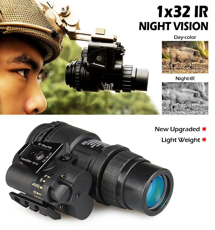 PVS18 Night Vision Sight NVG 1X32 Infrared Digital Scope Night Vision  Monocular