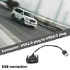 Car Dash Flush Mount USB 2.0 Port Panel Extension Cable Adapter for Vigo