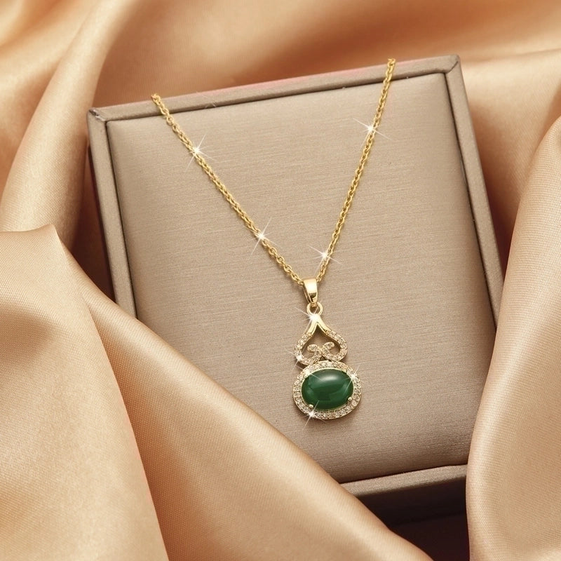 2 Pieces Titanium Steel Vintage Style Tassel Plating Doll Constellation Crown Pendant Necklace