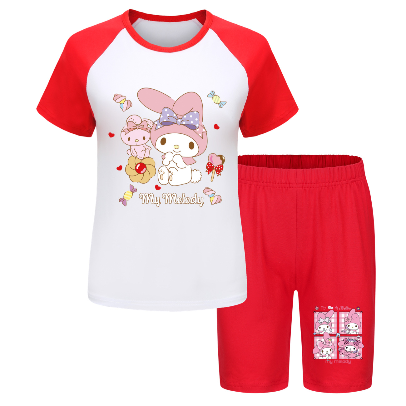 Cinnamoroll Kids Summer Pajamas Set - T-Shirt & Shorts for Ages 110-170Cute and Comfy Sleepwear -Mayoulove