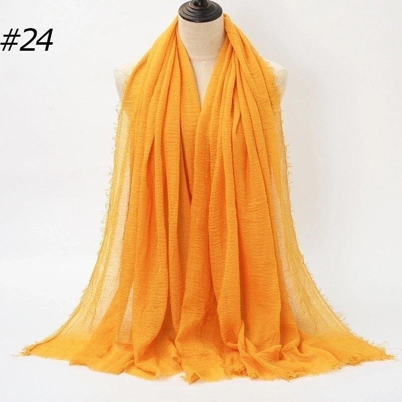 20 Pieces Fashion Solid Color Cotton Pashmina Scarves