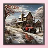 Snow House-11CT Stamped Cross Stitch 40*40cm