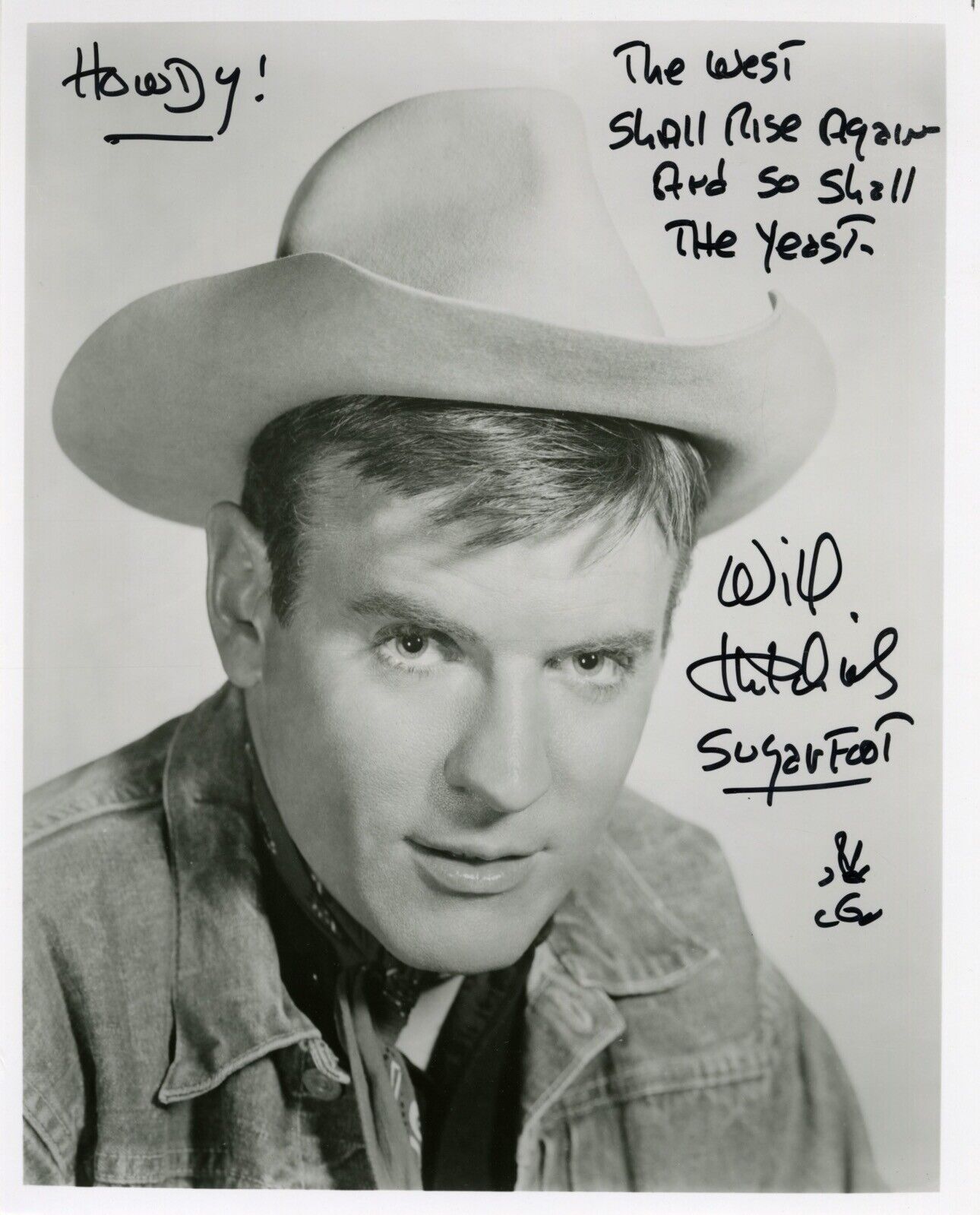 Actor Will Hutchings signed Sugarfoot 8x10 Photo Poster painting