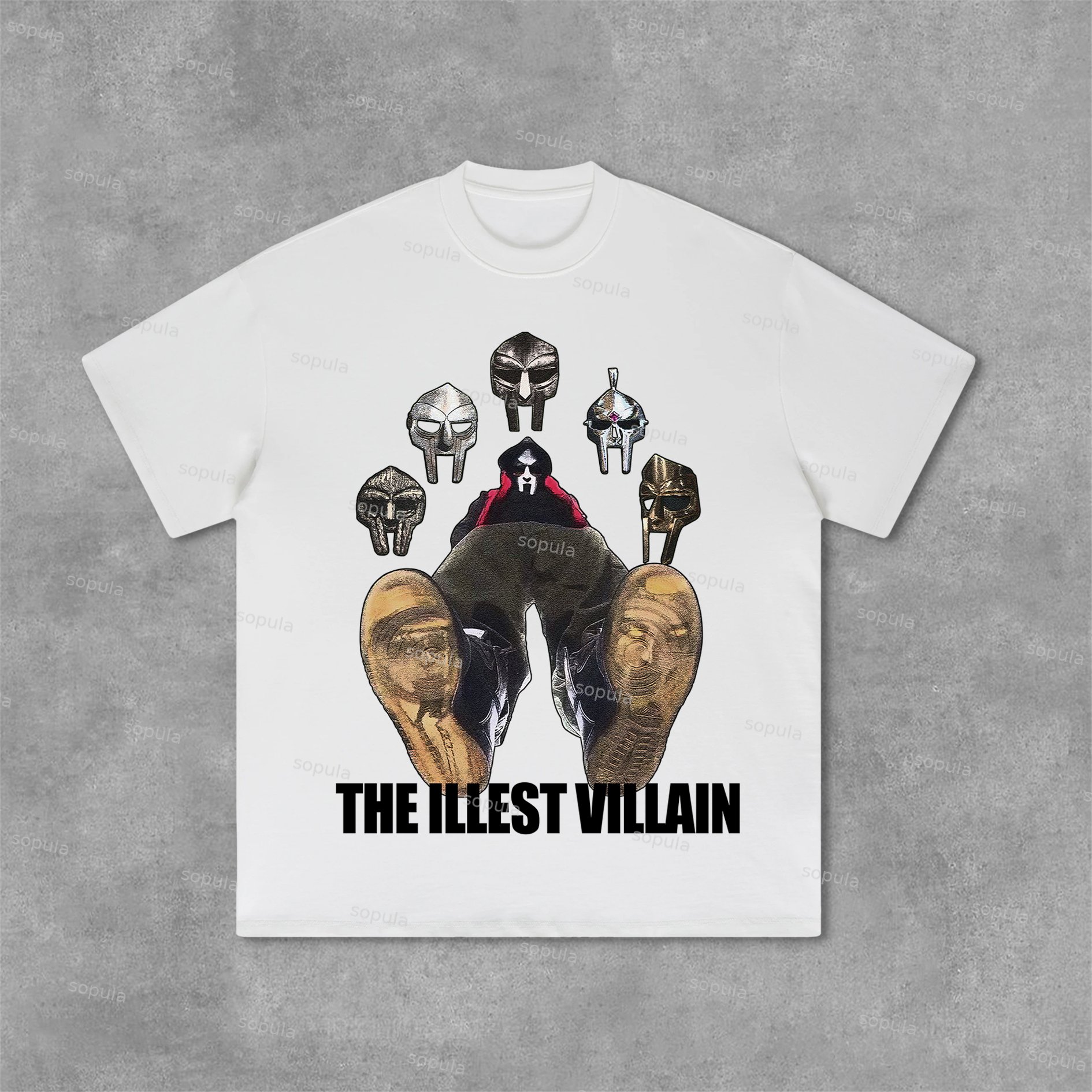 Vintage The Illest Villain Mf Doom Graphic Print Casual Cotton T-Shirt - Sopula｜Premium Graphic Tees & Graphic Clothing