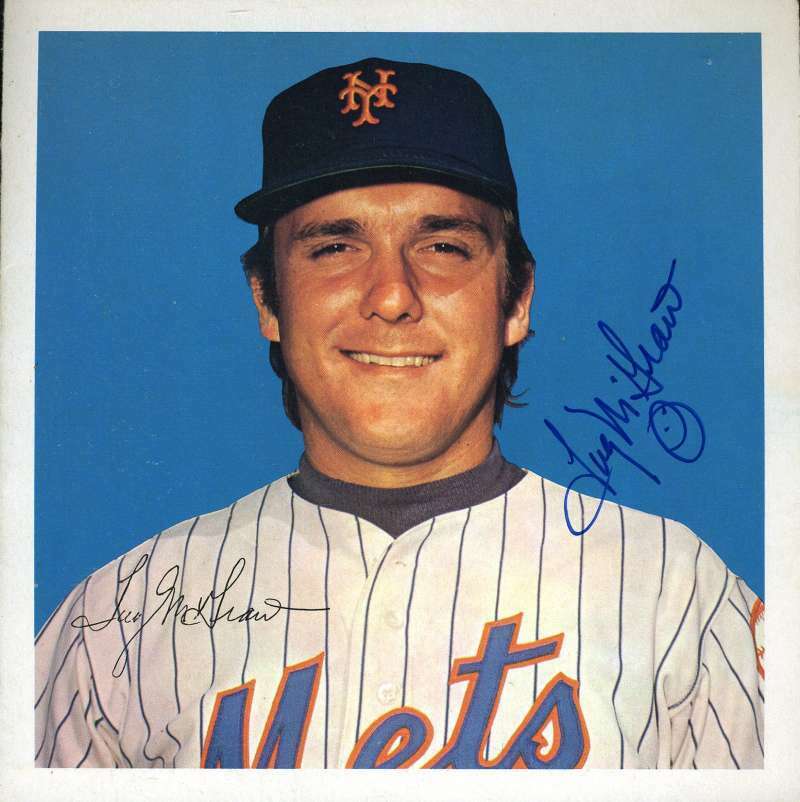 Tug Mcgraw Psa Dna Coa Autograph 8x8 Team Issued Photo Poster painting Hand Signed Authentic