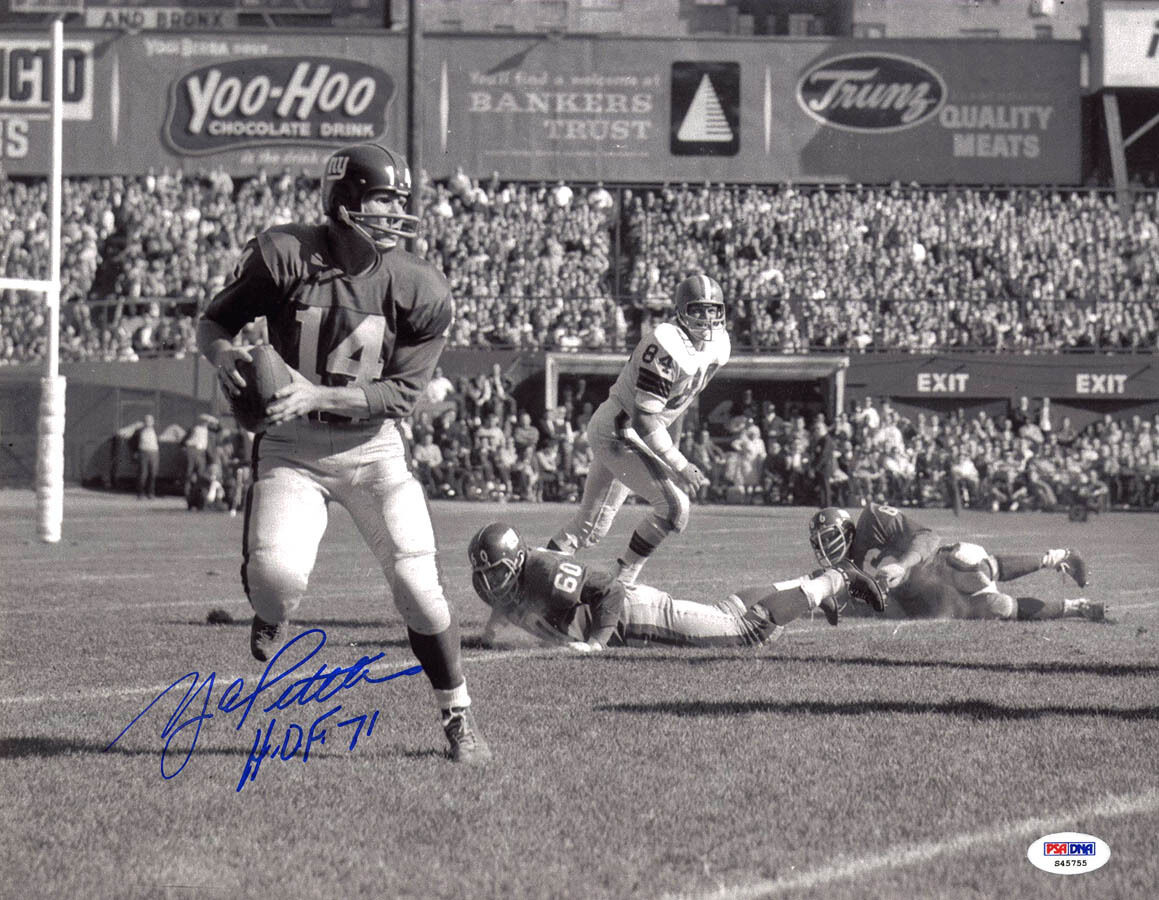 YA Y.A. Tittle SIGNED 11x14 Photo Poster painting + HOF 71 New York Giants PSA/DNA AUTOGRAPHED