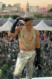 トップス S customize chain tops Spectrum Crystal Top | Mesh Chainmail Party Clothing Going