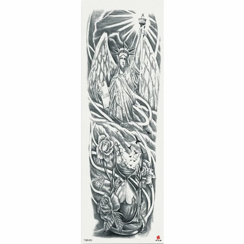 1 Piece Temporary Tattoo Sticker Moon tree rose flower pattern Full Flower Tattoo with Arm Body Art Big Large Fake Tattoo