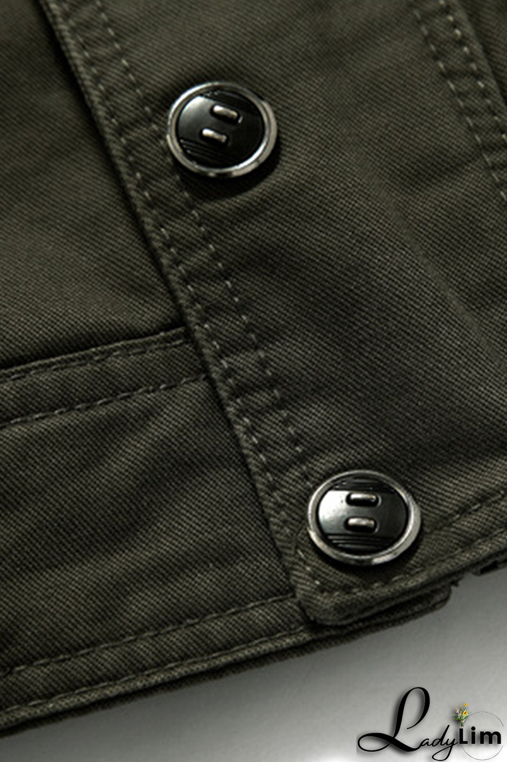 Black Fashion Casual Solid Pocket Zipper Mandarin Collar Outerwear