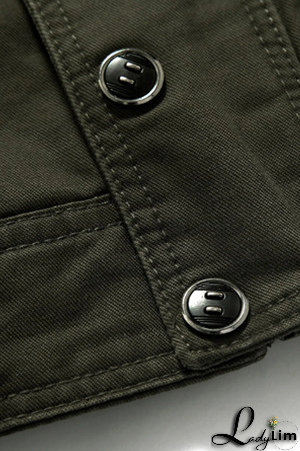 Black Fashion Casual Solid Pocket Zipper Mandarin Collar Outerwear