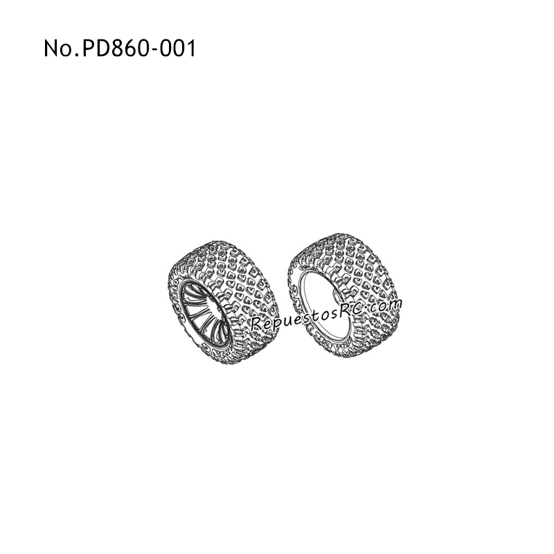 PD RACING TK10 Piezas de Juguetes RC para Coches RC Ruedas PD860-001