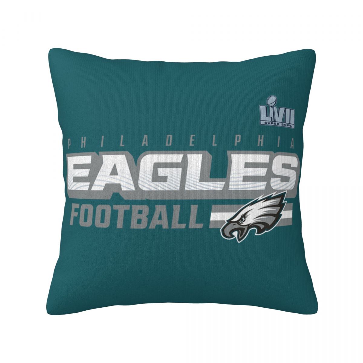 Philadelphia Eagles Midnight Green Super Bowl LVII Star Trail Decorative Throw Pillow