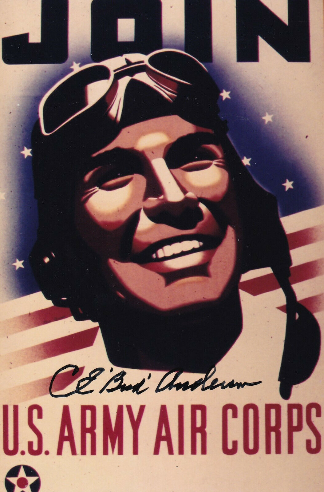 Clarence Emil C.E. Bud Anderson Signed 4x6 Inch Photo Poster painting WWII Pilot ACE USAF Korea