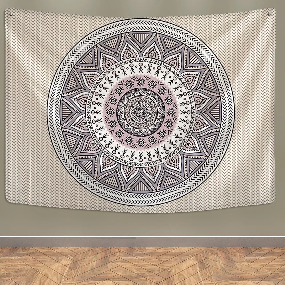 Large Indian Mandala Tapestry Wall Hanging Mat Yoga Polyester Thin Beach Shawl Mat Blanket Blanket Bohemian Tapestries