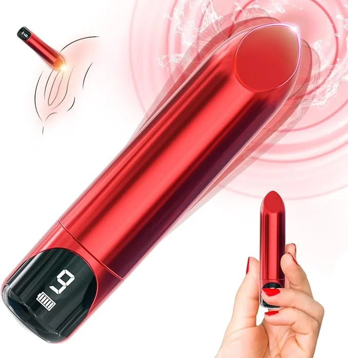 Lure &ndash; Rose Bullet Lipstick Vibrator With 9 Vibration Modes & Led Display