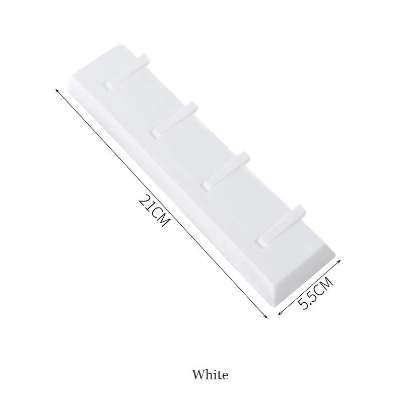 Key Holder Wall Row Hook Multi-Functional Strong Perforation-Free Bathroom Wall Hook Door Hat Hanger Home Decoration Accessories