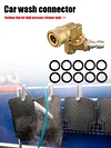 1/4 Adjustable Joint +10pcs O-Rings 180 Degree 5 Angles for Pressure Washer Tips
