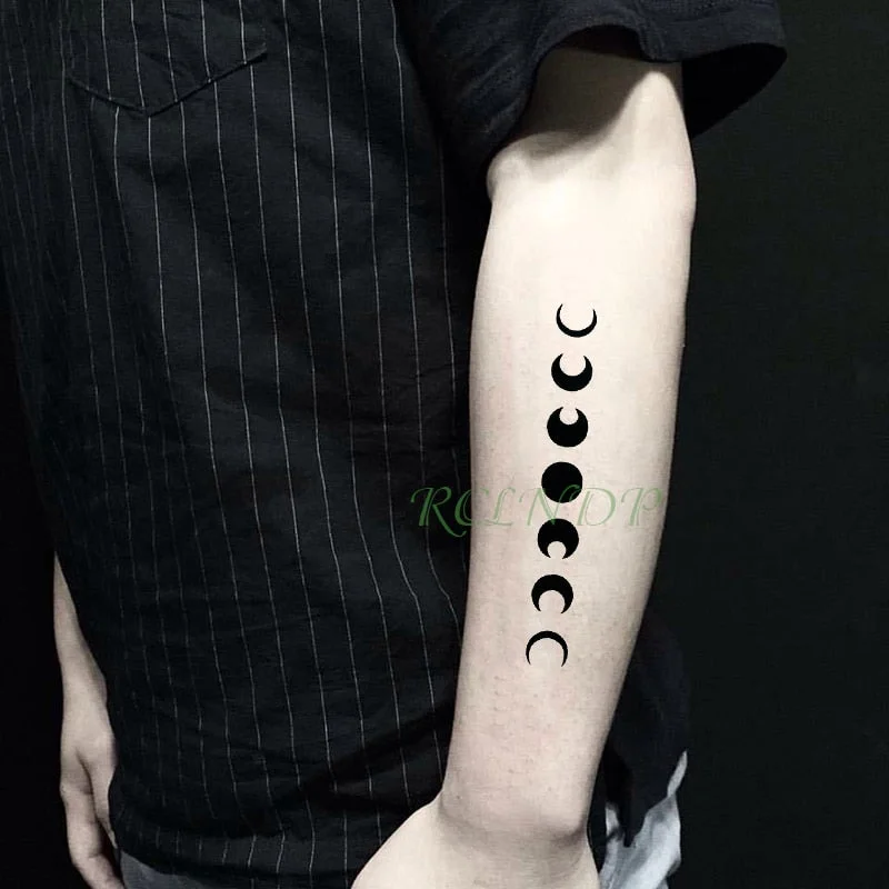 Waterproof Temporary Tattoo Sticker Cool Moon Fake Tatto Flash Tatoo Foot Arm hand Neck Body Art for Girl Men Women