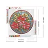 Diamond Painting-DIY Full Round Drill Stained Glass Christmas Flower