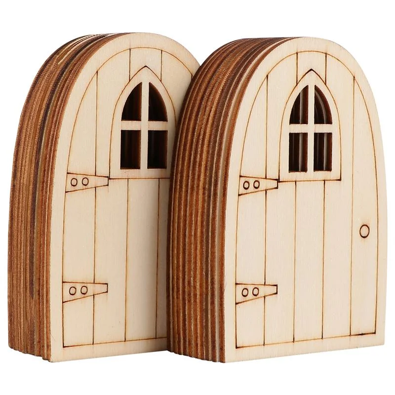 20 pcs Mushroom Elf Doors Lovely Mini Fairy Door Garden Adornment Miniature Decoration for Park