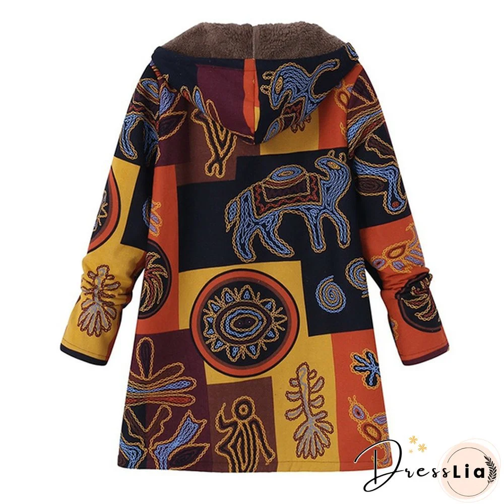 Oversize Women Hooded Long Sleeve Fluffy Fur Fleece Cozy Zipper Coat Outwear