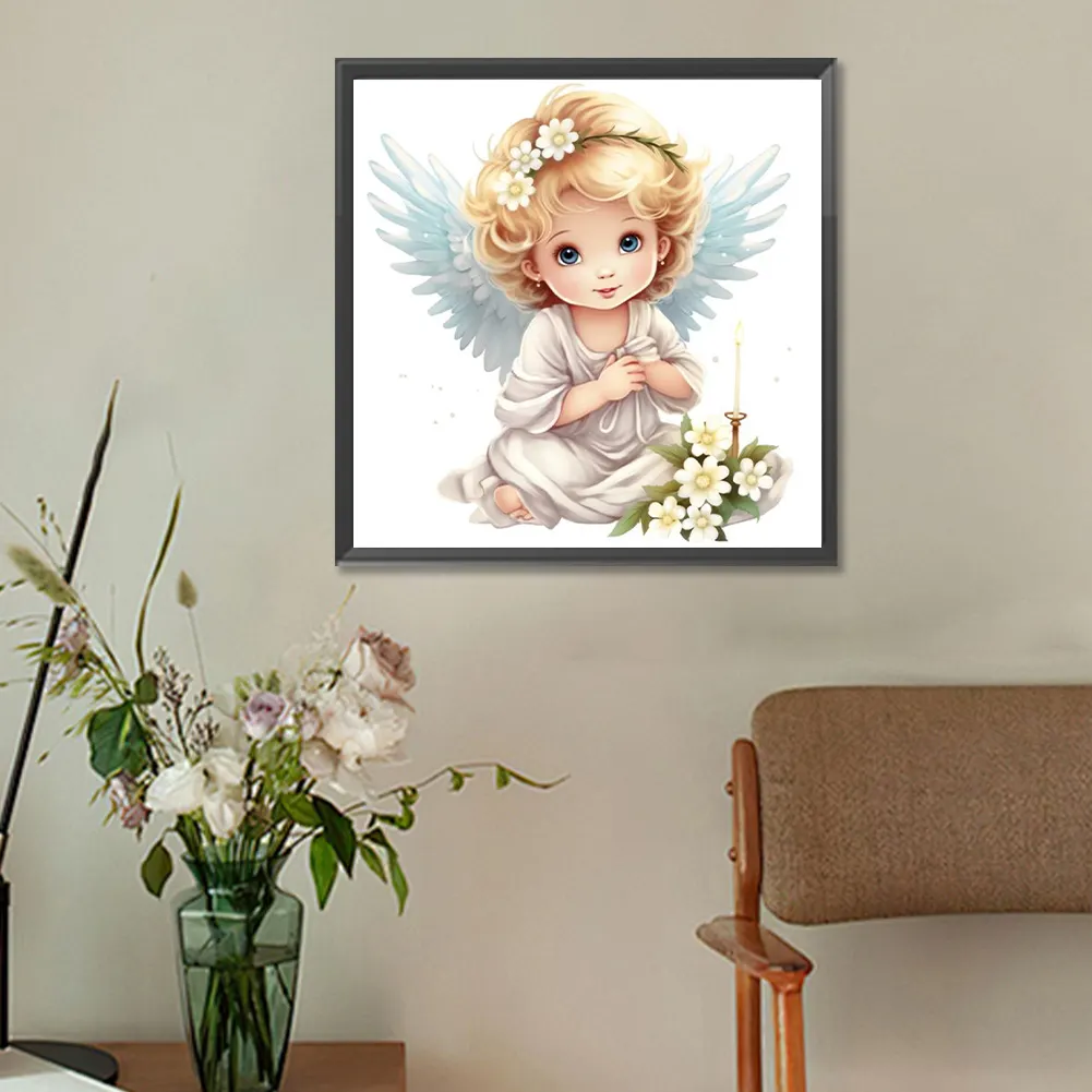 Diamond Painting - Full Round Drill - Angel(Canvas|30*30cm)