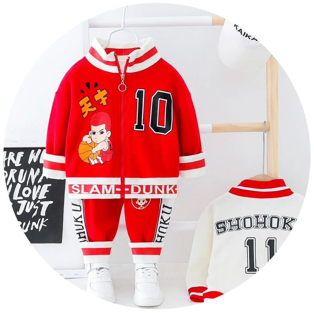 Kid Toddler Boy Clothes Zipper Coat + Pants Letter Infant Baby Sport Set Long Sleeves Outfits Set Yellow White Red Cartoon