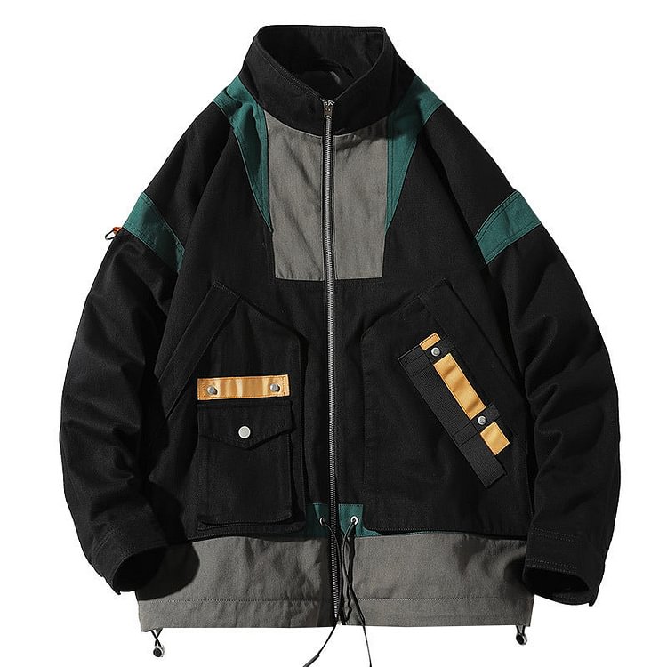 Men's Spring and Autumn Large Size Top Retro Baggy Coat Men's Multi-Pocket Casual Men Jacket