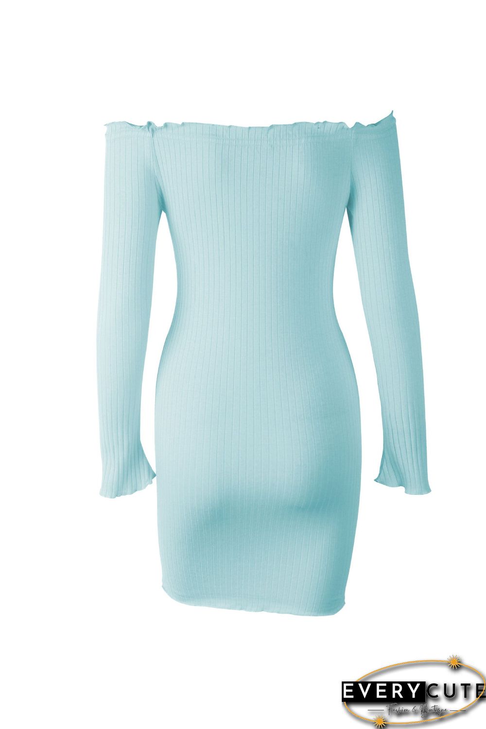 Off Shoulder Long Sleeve Bodycon Mini Dress