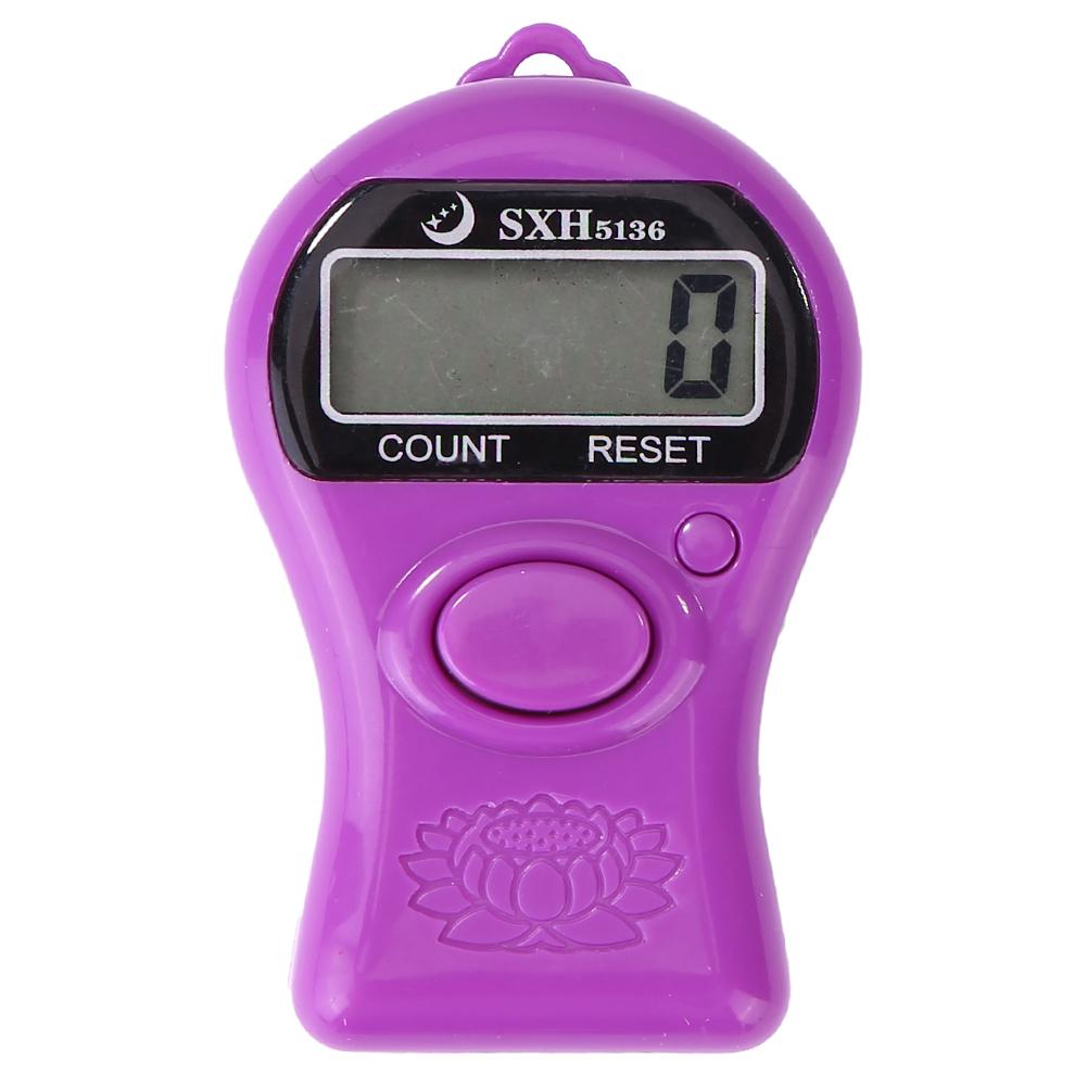 

0-99999 Mini Plastic Stitch Marker Row Counter LCD Electronic Tally Counter, Purple, 501 Original