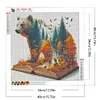 Diamond Painting-DIY Full Round Drill Autumn Bear(40*40 CM)