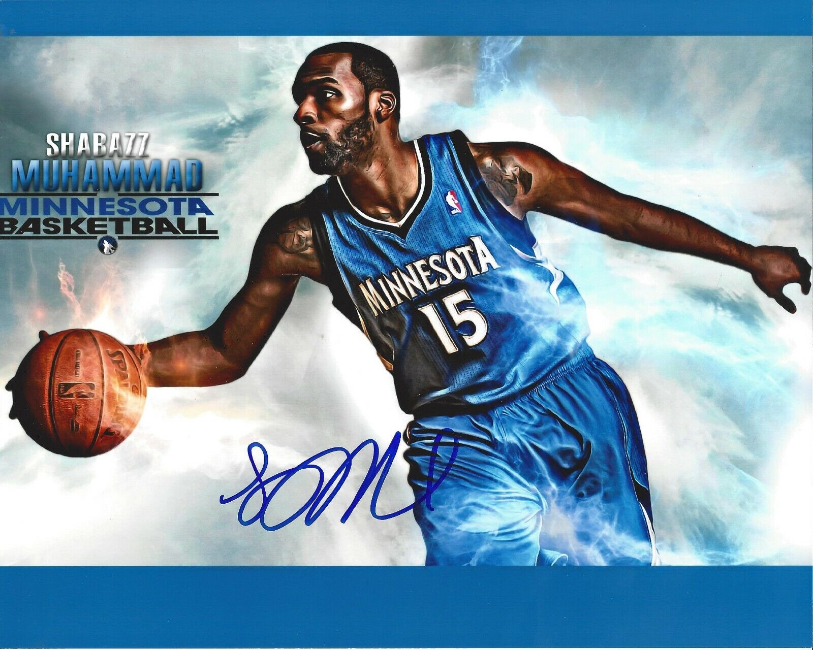 Shabazz Muhammad Autographed 8x10 Minnesota T'WolvesA961