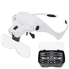 Adjustable Lens Wearing Type Glasses Magnifier Loupe Kit with LED Lights Tool