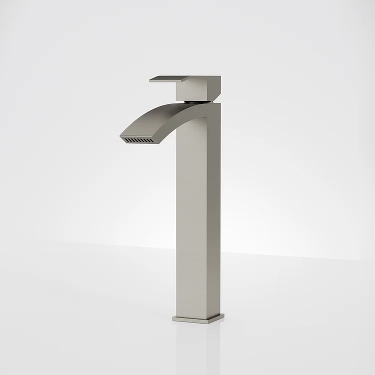 EVERSTEIN Single-Handle Tall Vessel Sink Faucet with Pop-Up Drain Brushed Nickel
