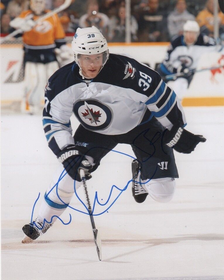 Winnipeg Jets Tobias Enstrom Signed Autographed 8x10 NHL Photo Poster painting COA