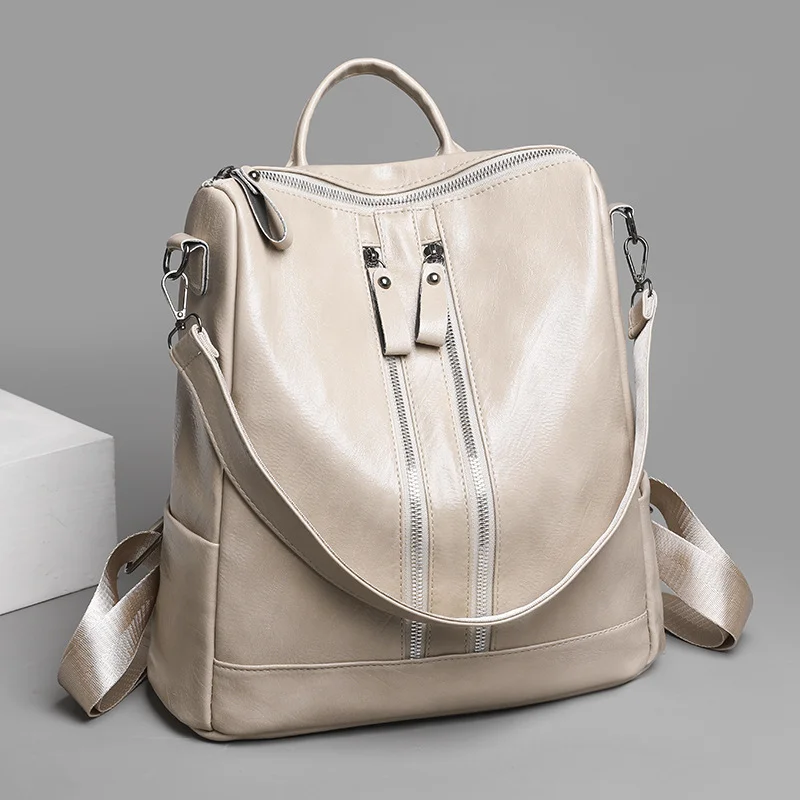 Women's Double Shoulder Simple Large Capacity Fashion Single Shoulder Bag