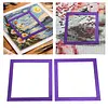 2Pcs Diamond Art Square Auxiliary Frame 3D Printing Diamond Art Desk Positioning Frame Lightweight for Boys Girls Adults Students Home Office Leisure (Violet Purple small)
