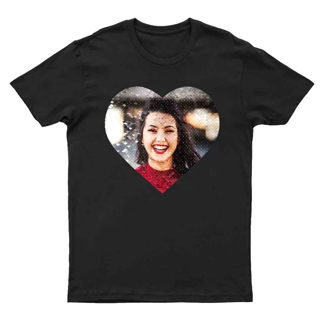 Custom Flip Sequin Shirt (Heart)-Buy 2 Get Free Shipping