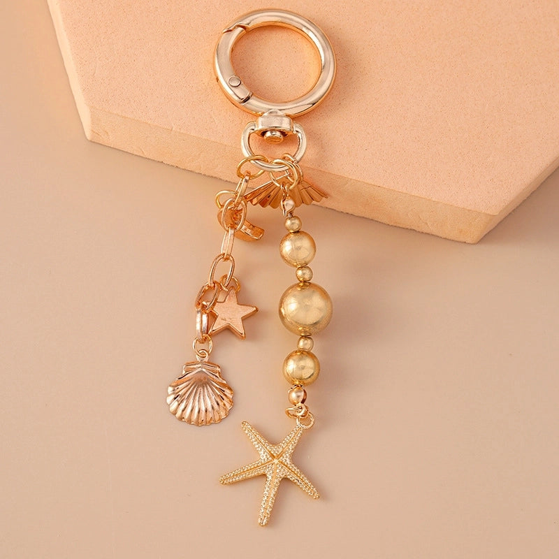 Cartoon Style Star Shell Zinc Alloy Women’s Keychain