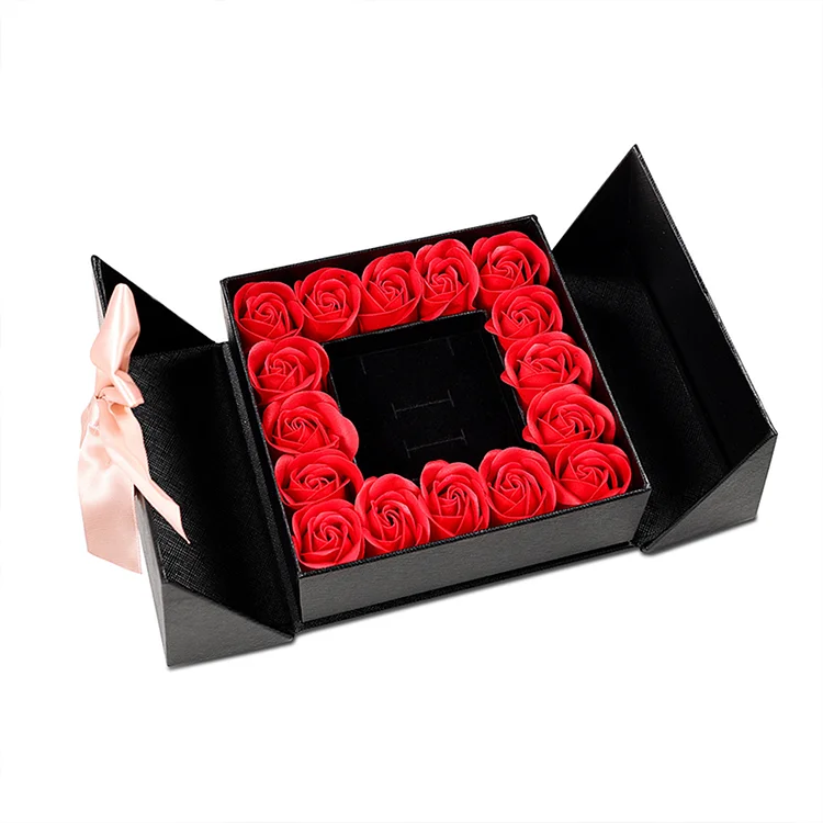 Boîte Rose Éternelle coffret cadeau sans bijoux Jessemade FR