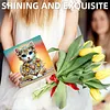6pcs Diamond Painting Gemstone Animals Greeting Card Kits with Envelopes for Family Friend Gifts