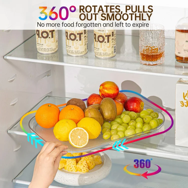 2023 New Lazy Susans Turntable Organizer for Refrigerator