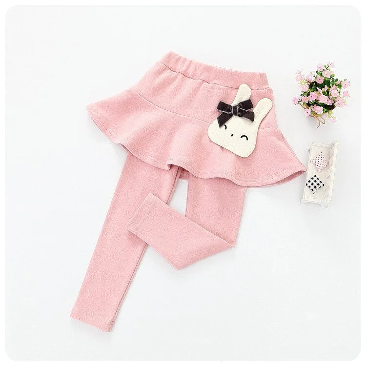 2021 Cotton Baby Girls Leggings Lace Princess Skirt-pants Spring Autumn Children Slim Skirt Trousers for 2-6 Years Kids Clothes